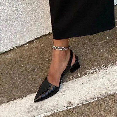 Pernille | Spidstået Slingback Pumps l Vanero