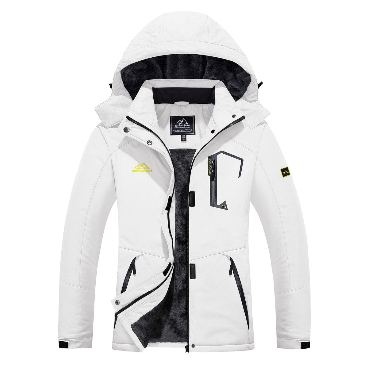 Char Polyester Med Fleecefor | Komfortabel Pasform Vinterjakke | Vandafvisende Hættedesign til Vintersport & Udendørs Brug | Vanero
