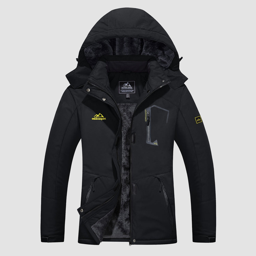 Char Polyester Med Fleecefor | Komfortabel Pasform Vinterjakke | Vandafvisende Hættedesign til Vintersport & Udendørs Brug | Vanero