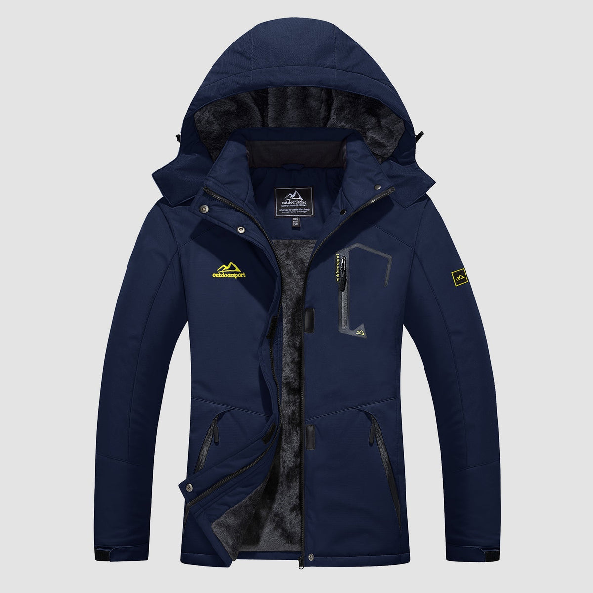 Char Polyester Med Fleecefor | Komfortabel Pasform Vinterjakke | Vandafvisende Hættedesign til Vintersport & Udendørs Brug | Vanero