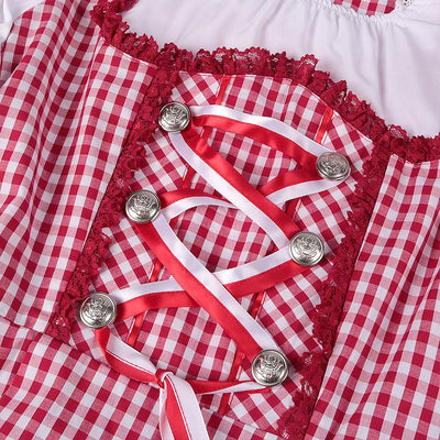 Dame Oktoberfest Dirndl Kjole | Klassisk midi design | Vanero