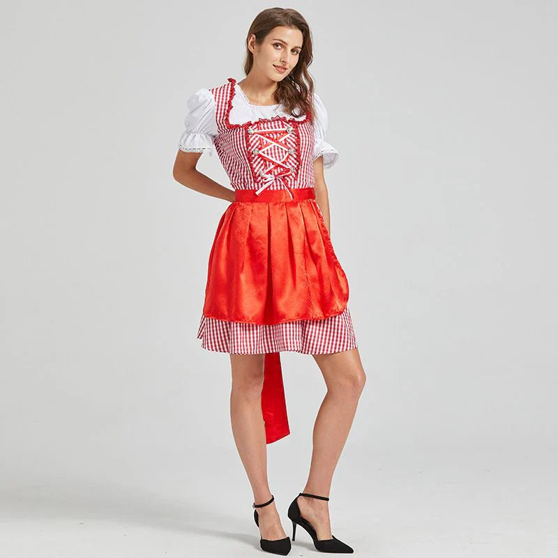 Dame Oktoberfest Dirndl Kjole | Klassisk midi design | Vanero