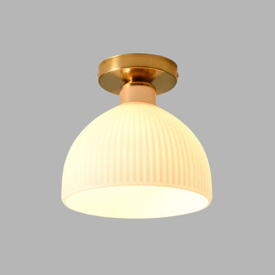 Moderne l loftslampe i mælkehvidt glas l Vanero