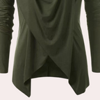 Craig Bomuldsblanding | Regular Fit Langærmet T-Shirt | Asymmetrisk Design til Hverdagsbrug & Streetwear | Vanero