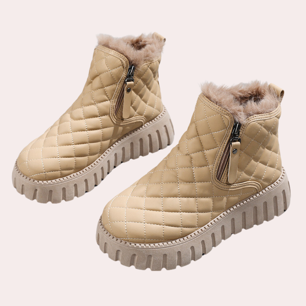 Alana | Eksklusive Dame Snesko Beige | Vanero