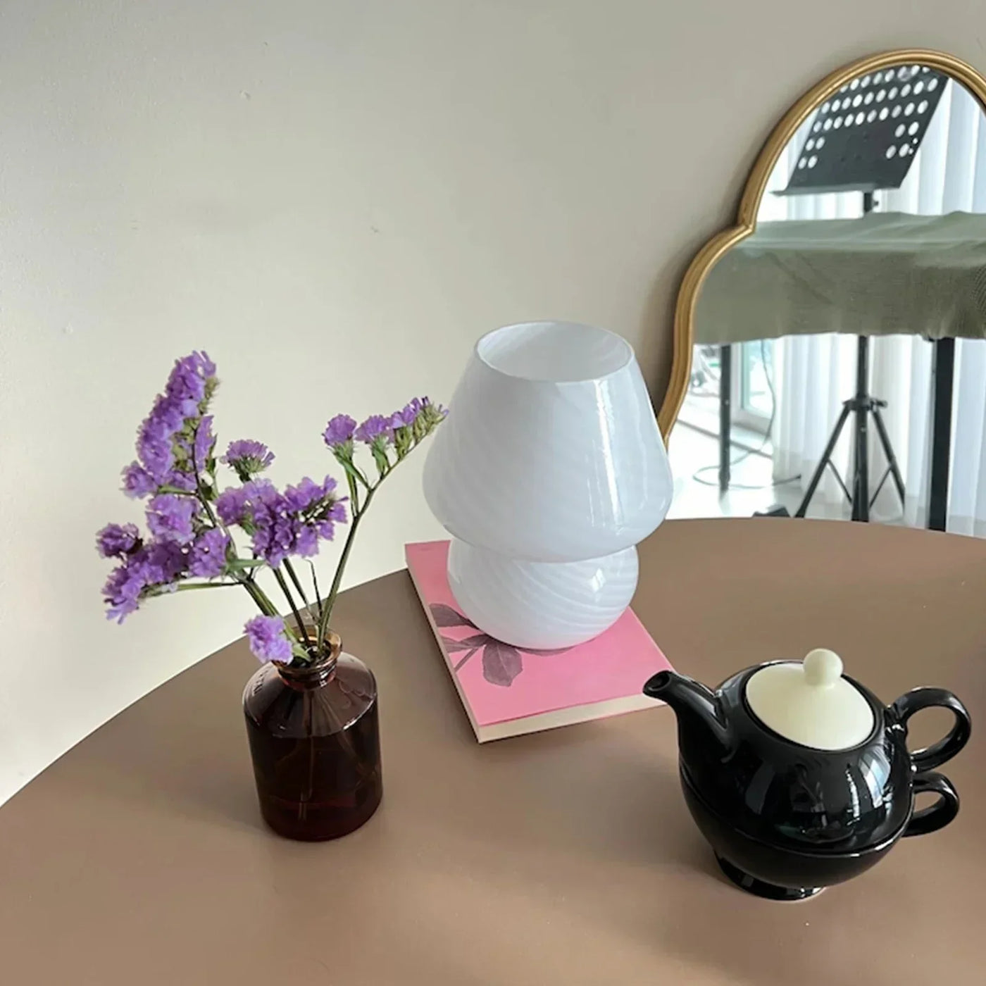 ZenMush | Minimalistisk Stribet Glaslampe | Vanero