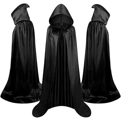 DarkCloak | Sort Unisex Kappe Med Hætte Til Halloween & Cosplay | Vanero