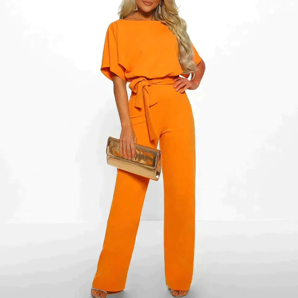 Dame Jumpsuit Bomuld Polyesterblanding | Slim Fit Jumpsuit | Justerbar Talje Til Hverdagsbrug & Aftenbrug | Vanero