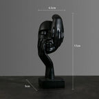 Abstrakt Ansigt Skulptur Harpiks Design | Fritstående Dekorativ Figur Til Indendørs Brug | Hylde Skrivebord Entré & Boligindretning | Vanero