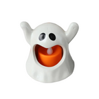 Halloween Spøgelse LED Lampe | Batteridrevet Plastdekoration | Til Indendørs Sæsonudsmykning | Vanero