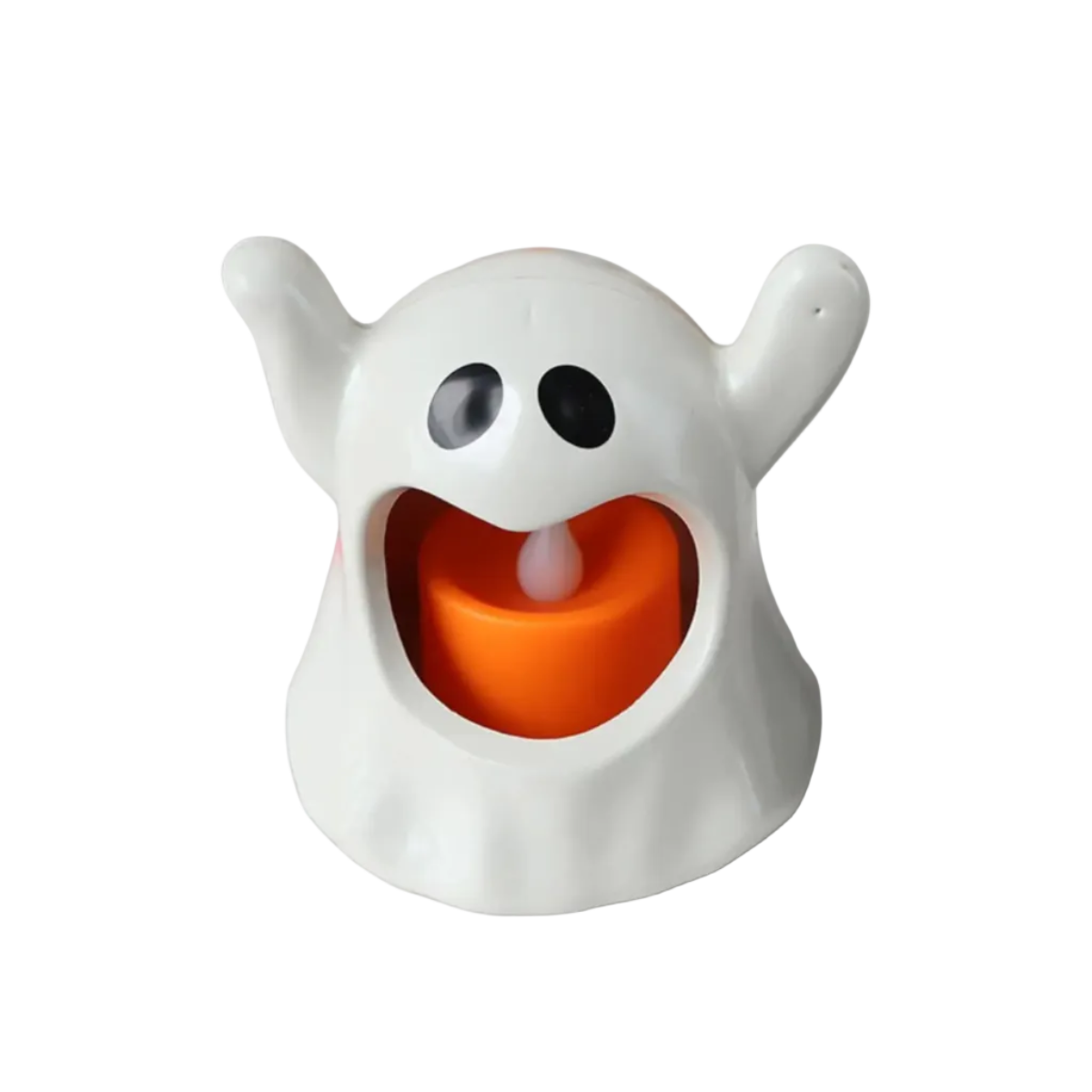 Halloween Spøgelse LED Lampe | Batteridrevet Plastdekoration | Til Indendørs Sæsonudsmykning | Vanero