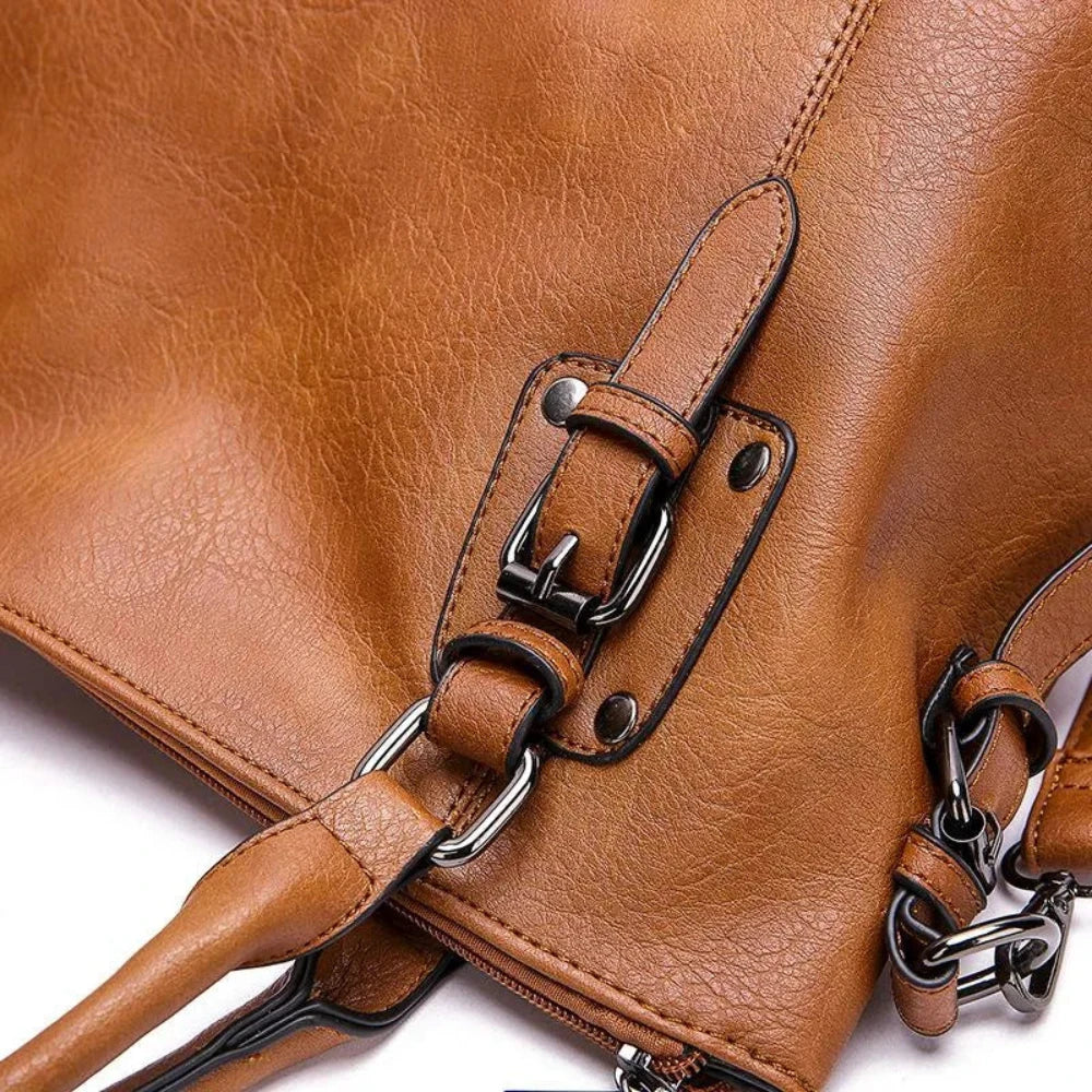 Stilfuld Skuldertaske | Spænde-Detaljer | Rummeligt Design | Vanero