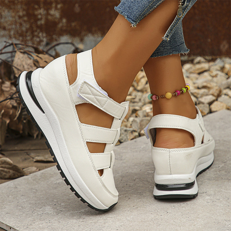 Lone Sandaler i Syntetisk Materiale | Regular Fit Damefodtøj | Åbent Design til Hverdags- & Fritidsbrug | Vanero