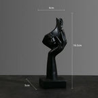 Abstrakt Ansigt Skulptur Harpiks Design | Fritstående Dekorativ Figur Til Indendørs Brug | Hylde Skrivebord Entré & Boligindretning | Vanero