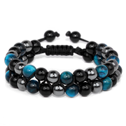 Tigerøje Armbånd Naturstensdesign | Justerbart Dobbeltlags Smykke | Til Hverdagsbrug & Særlige Anledninger | Vanero
