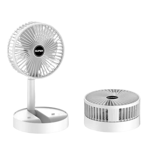 Bærbar Ventilator | Foldbar USB-Genopladelig Ventilator Med Justerbar Højde Og 180° Rotation | Bord Og Rejse | Vanero