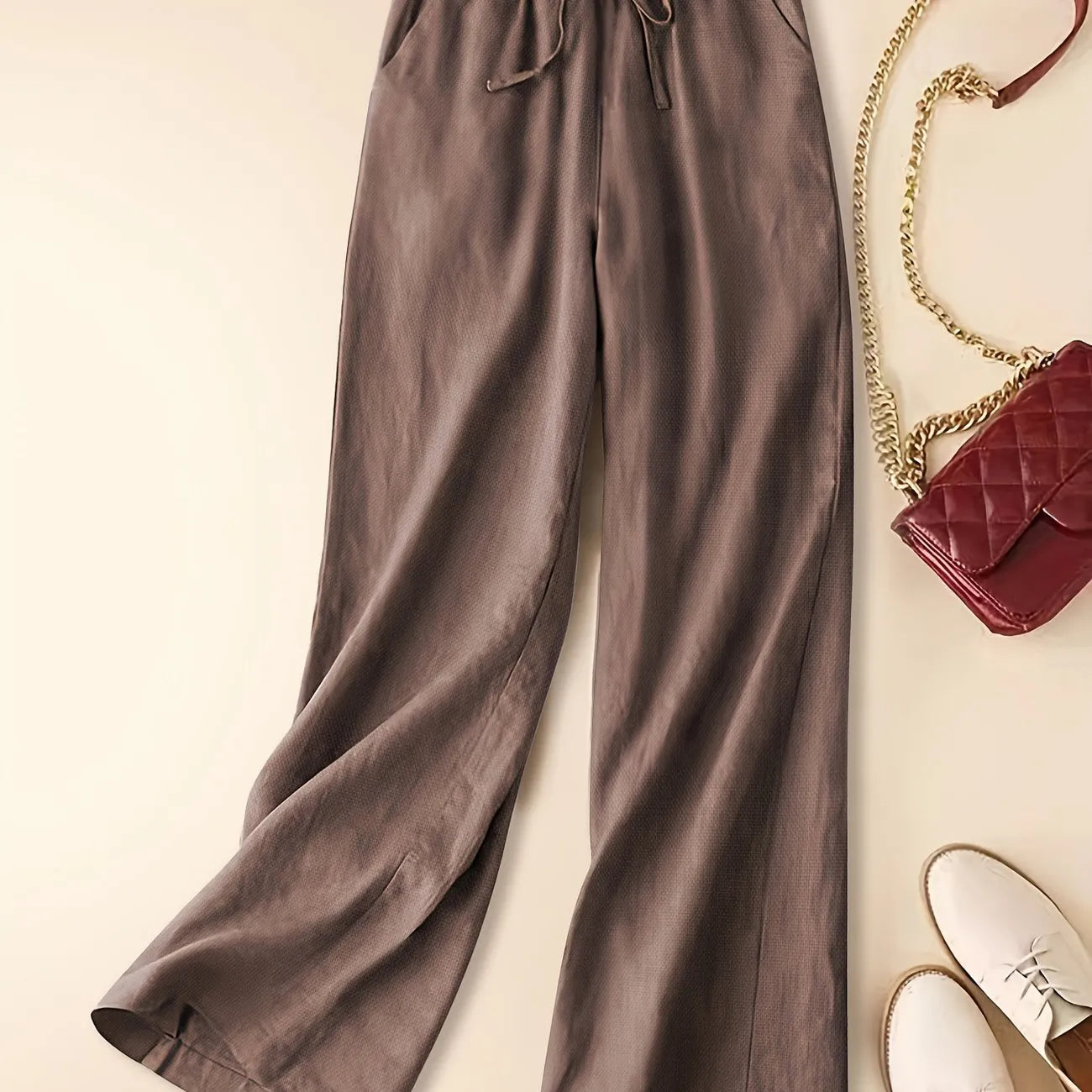 Tina l Relaxed Linen Pants l Vanero