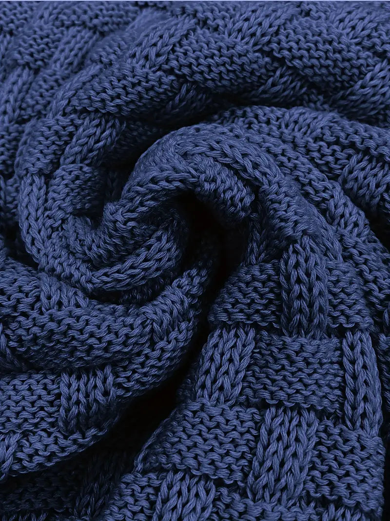 Mark Bomuldskonstruktion | Afslappet Pasform Strikket Sweater | Høj Krave Med Knapdetaljer til Daglig Brug & Kølige Vejrforhold | Vanero