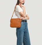 Dame Crossbody Taske PU-Læder | Multi-Rums Rejsetaske Design | Justerbar Rem Til Hverdag & Rejser | Vanero