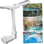 Poolfontæne Med Justerbart Vandfald | ABS Konstruktion Og Universel Tilslutning | Til Overjordiske Og Nedgravede Pools | Vanero
