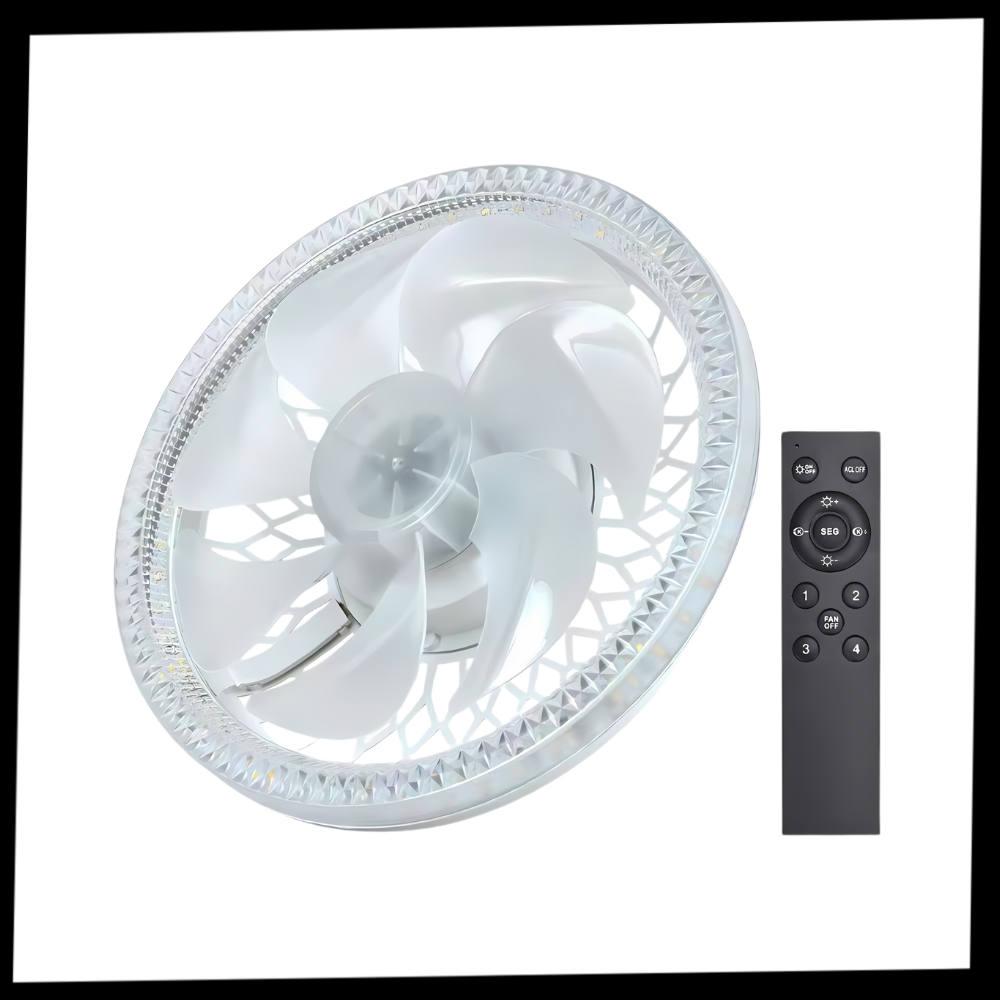 Loftventilator Med LED-Lys | Fjernbetjening Og Justerbare Ventilatorhastigheder | Loftkøling Og Indendørs Belysning | Vanero