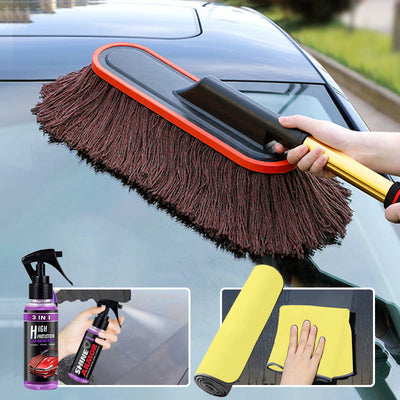 AutoDuster Pro | Lackschonender Auto-Staubwischer Mit Teleskopgriff | Vanero
