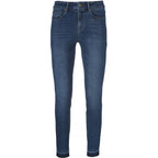 Dame Jeans Bomuld Polyester Elastan | Skinny Fit Højtaljede Jeans | Rå Ankelafslutning Til Hverdagsbrug | Vanero