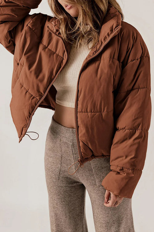 Anne Polyester Konstruktion | Regular Fit Pufferjakke | Opretstående Krave til Vinterbrug & Hverdagsbrug | Vanero