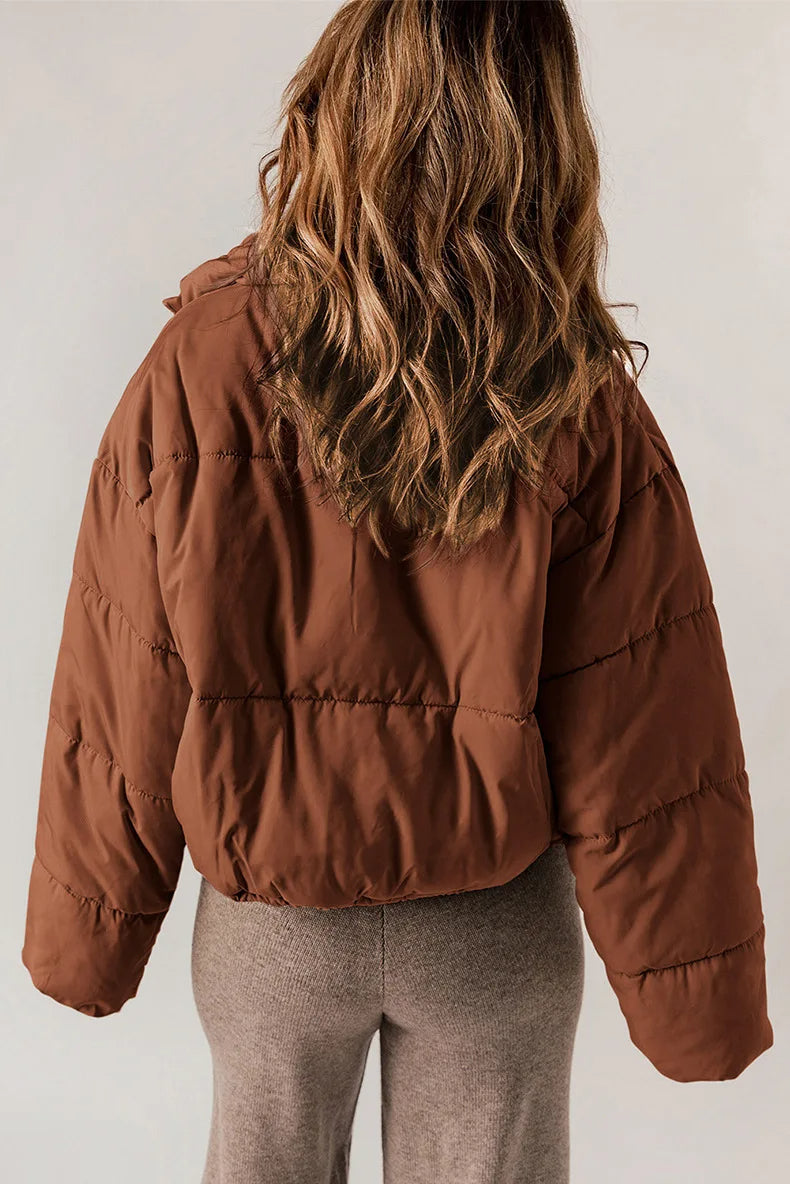 Anne Polyester Konstruktion | Regular Fit Pufferjakke | Opretstående Krave til Vinterbrug & Hverdagsbrug | Vanero