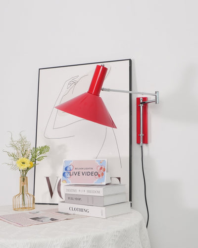 Anvia | Minimalistisk Væglampe med Justerbar Arm til Soveværelse og Stue | Vanero