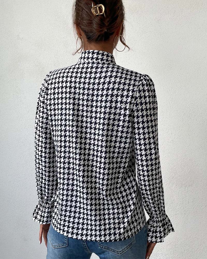 Nior l Top med sort og hvidt print l Vanero
