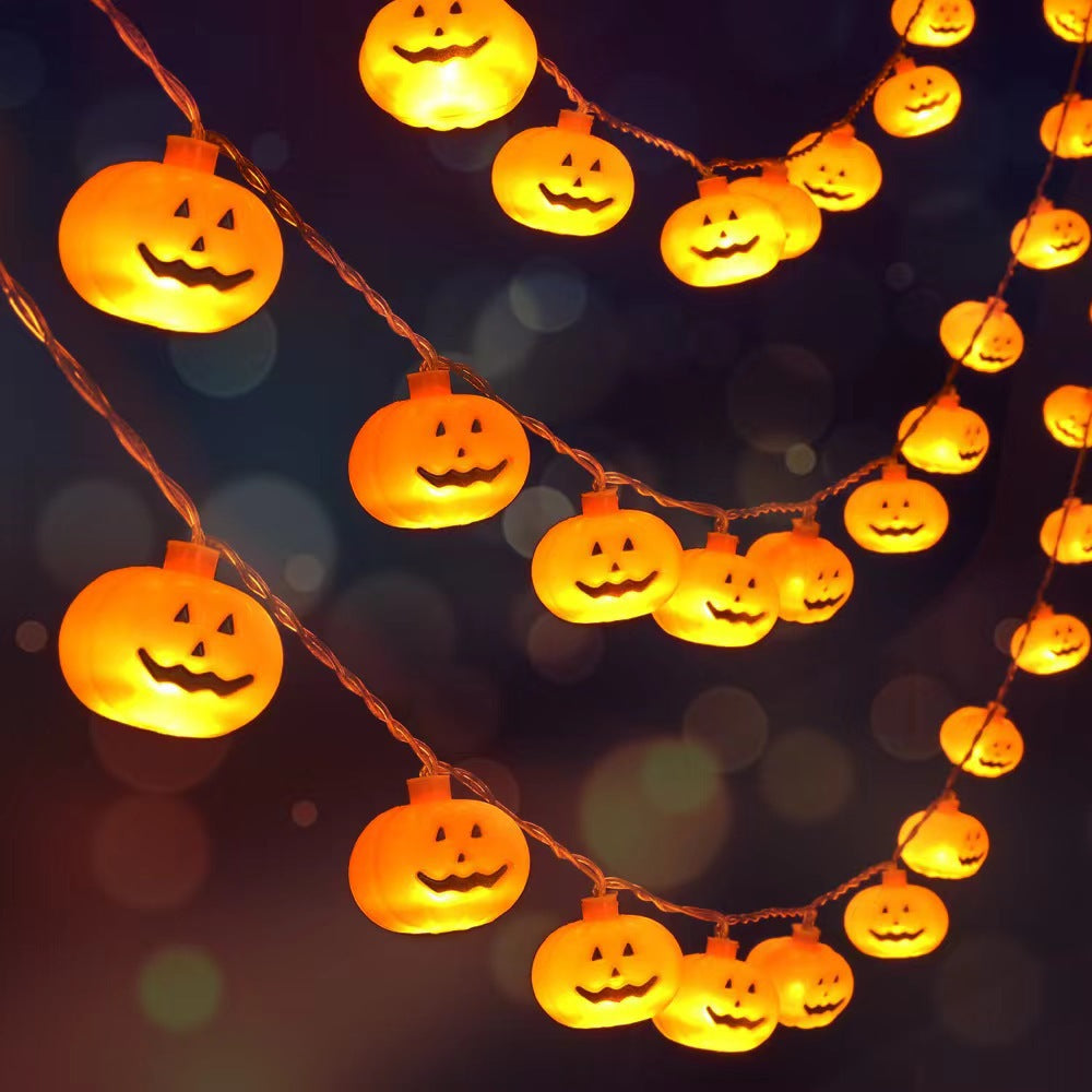 Halloween Lyskæde | Græskar- & Spøgelsesformede Dekorationslys | Til Indendørs & Udendørs Udsmykning | Vanero