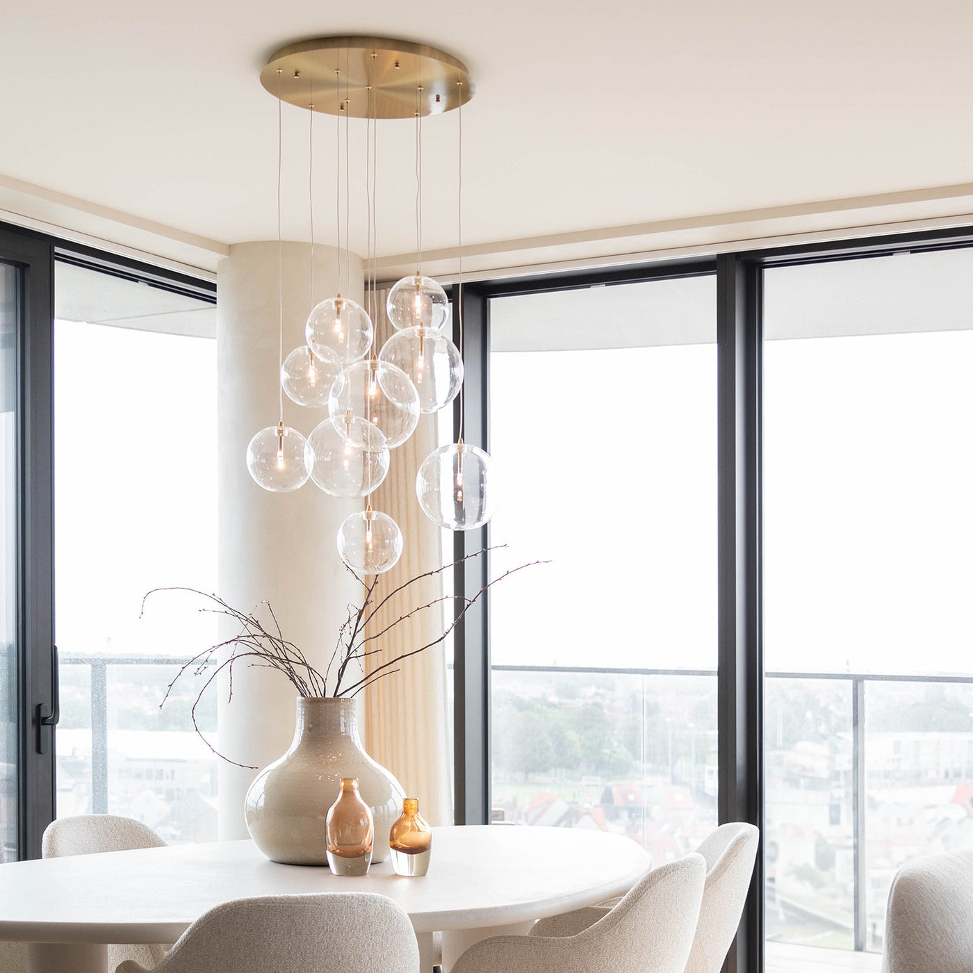 Pendellampe Camau 9 | Antik Messing | Vanero