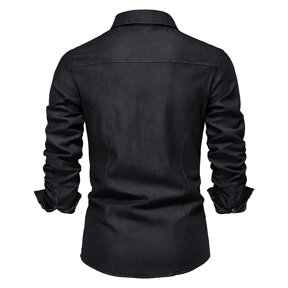 AdaptiveFit l Cotton Denim Skjorte: Skræddersyet Til Mænd l Vanero