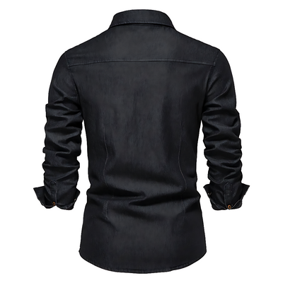 AdaptiveFit l Cotton Denim Skjorte: Skræddersyet Til Mænd l Vanero
