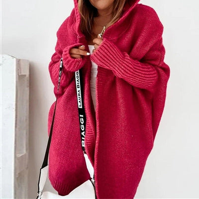 Emmy | Mellemlang cardigan med hætte til kvinder l Vanero