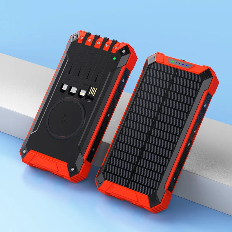 SunCharge | Solcelle Powerbank - Bærbar Oplader med Flere Porte til Alle Enheder | Vanero