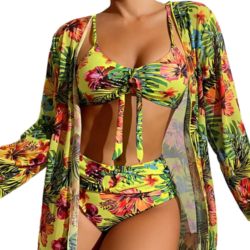 Bikinisæt | Tredelt Badetøjssæt | Halterneck Design | Strand- & Feriebrug | Vanero