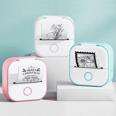 Mini Printer Med Gratis Rulle | Revolutionerende Bærbar Printer Hvid | Vanero