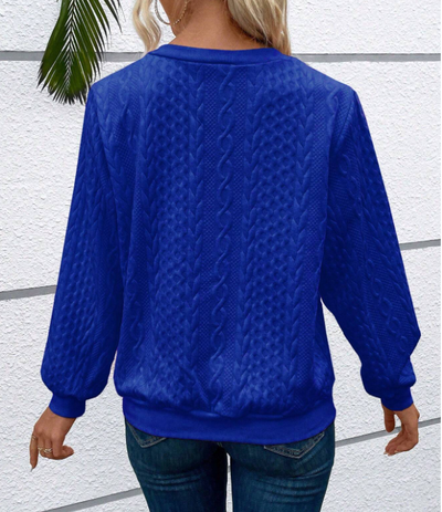 Abrie Sweater | Kabelstrikket sweater med halv lynlås til kvinder l Vanero