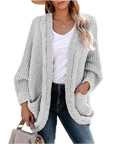 Boho Strikket Cardigan | Løst Design | Med Praktiske Lommer l Vanero
