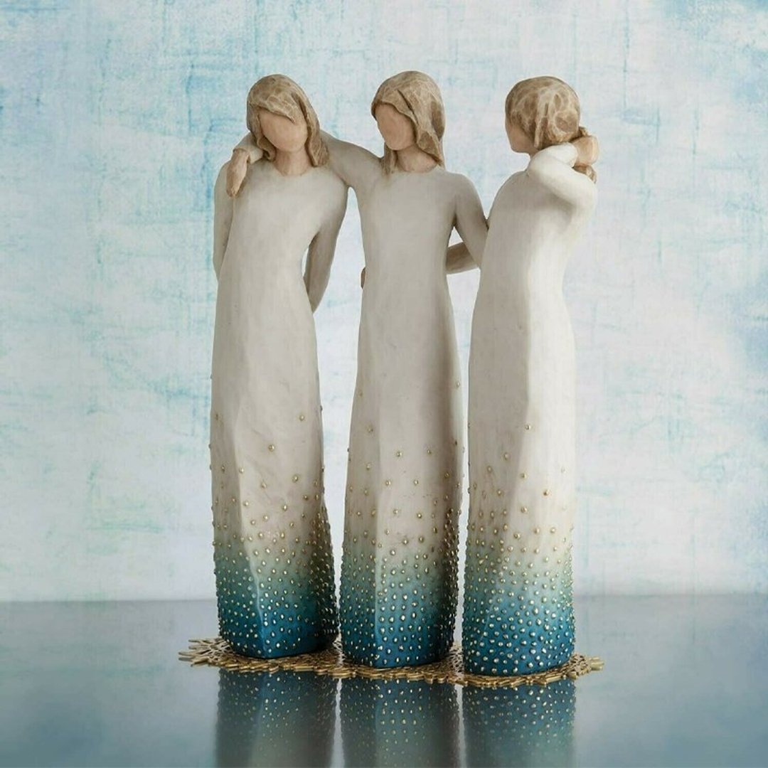 SisterSoul Resin Figur | Hjerteligt Søsterskab Ornament | Vanero