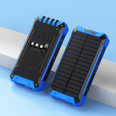 SunCharge | Solcelle Powerbank - Bærbar Oplader med Flere Porte til Alle Enheder | Vanero