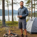 Herre Cargo Shorts | Strækbar Konstruktion & Flere Lynlåslommer | Hurtigtørrende Outdoor Shorts Til Vandring & Camping | Vanero