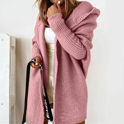 Emmy | Mellemlang cardigan med hætte til kvinder l Vanero