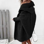 Emmy Strikmateriale | Afslappet Pasform Mellemlang Cardigan | Hættedesign til Hverdagsbrug & Lag-På-Lag Styling | Vanero