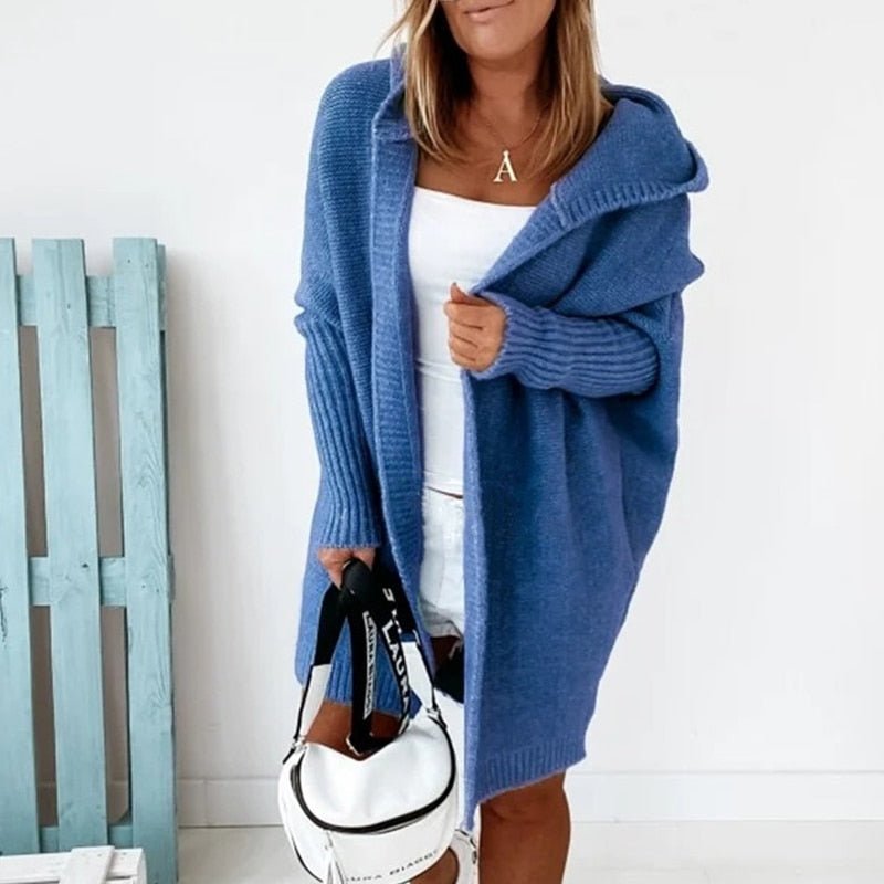 Emmy | Mellemlang cardigan med hætte til kvinder l Vanero