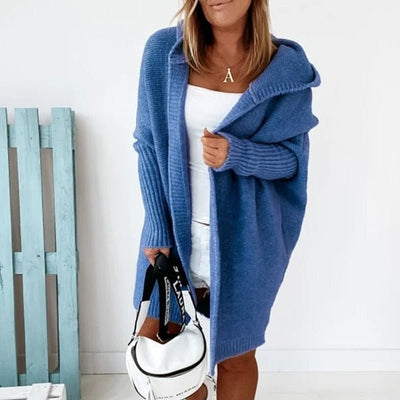 Emmy | Mellemlang cardigan med hætte til kvinder l Vanero