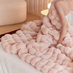 Polyester Faux Fur Tæppe | Dekorativt Tæppe Til Sofa Og Seng | Fås I Flere Størrelser | Vanero