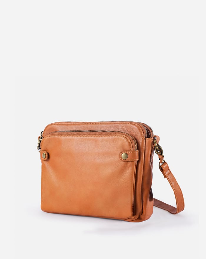Dame Crossbody Taske PU-Læder | Multi-Rums Rejsetaske Design | Justerbar Rem Til Hverdag & Rejser | Vanero